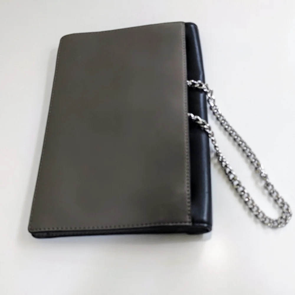 Michael Kors Evening Envelope Clutch Shoulder Handbag w/Chain.   Leather - Picture 4 of 14